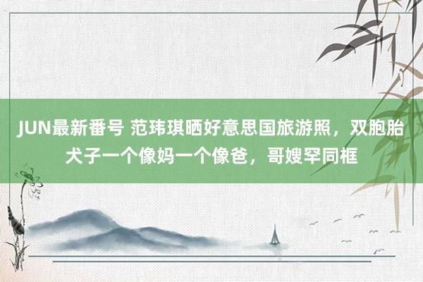 JUN最新番号 范玮琪晒好意思国旅游照，双胞胎犬子一个像妈一个像爸，哥嫂罕同框