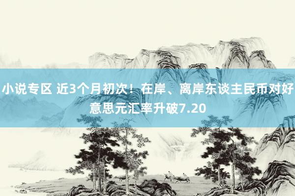 小说专区 近3个月初次！在岸、离岸东谈主民币对好意思元汇率升破7.20