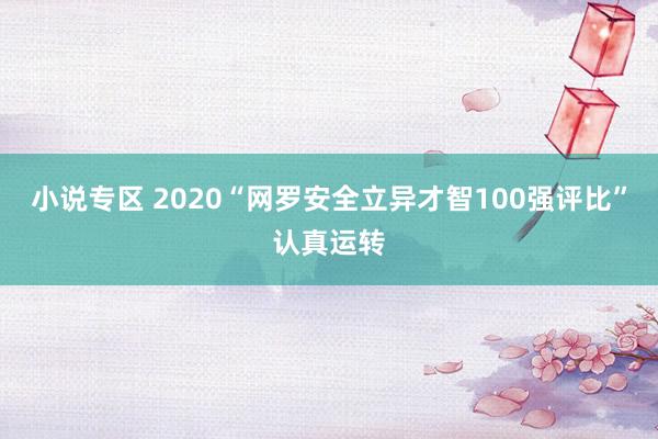 小说专区 2020“网罗安全立异才智100强评比”认真运转