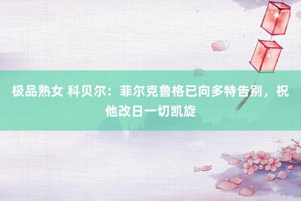 极品熟女 科贝尔：菲尔克鲁格已向多特告别，祝他改日一切凯旋