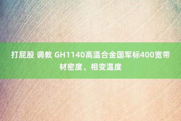 打屁股 调教 GH1140高温合金国军标400宽带材密度、相变温度