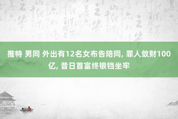 推特 男同 外出有12名女布告陪同， 罪人敛财100亿， 昔日首富终锒铛坐牢